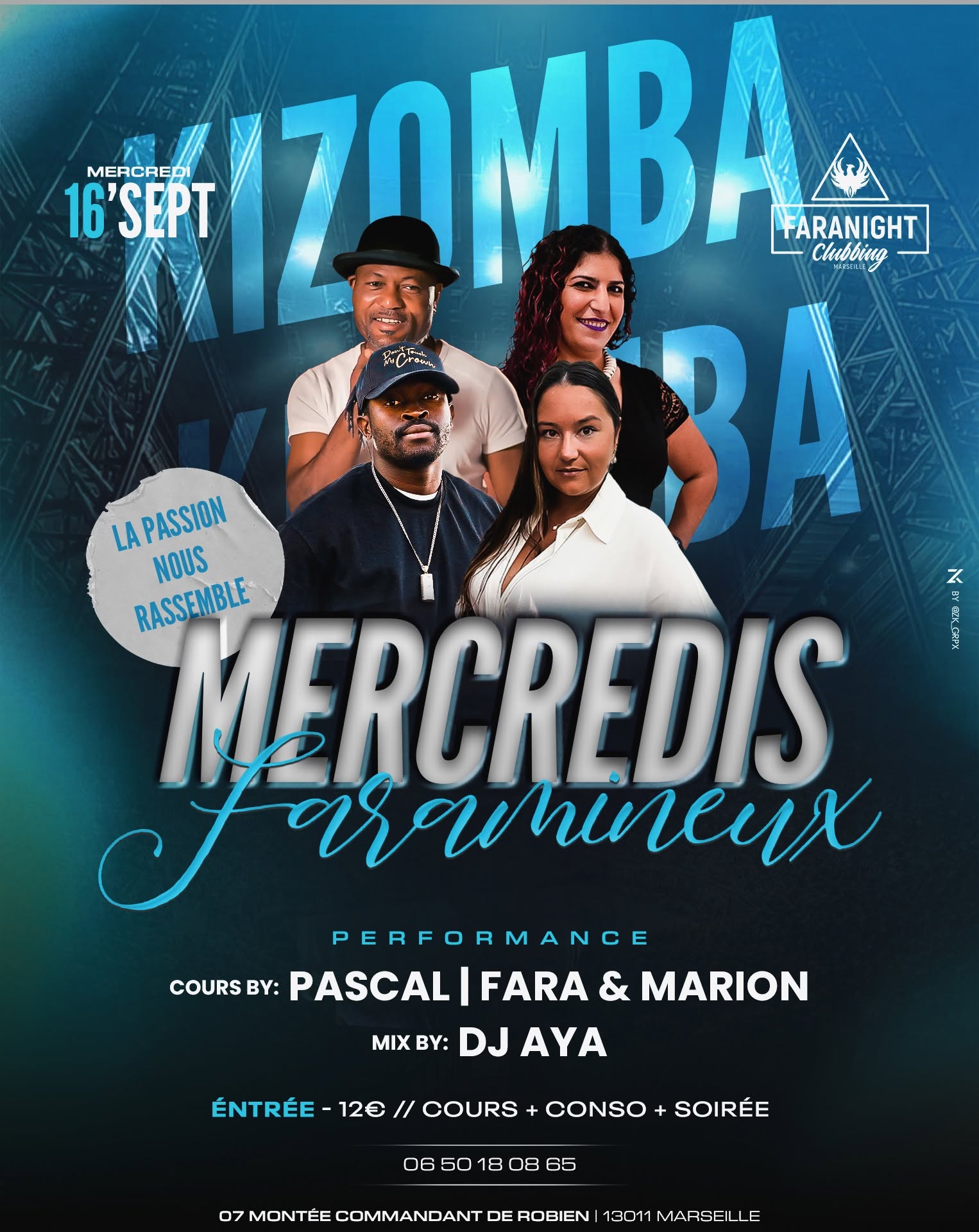 Affiche Mercredi Faramineux — DJ AYA — Mercredi 16 septembre 2026 · 20 h – 2 h
